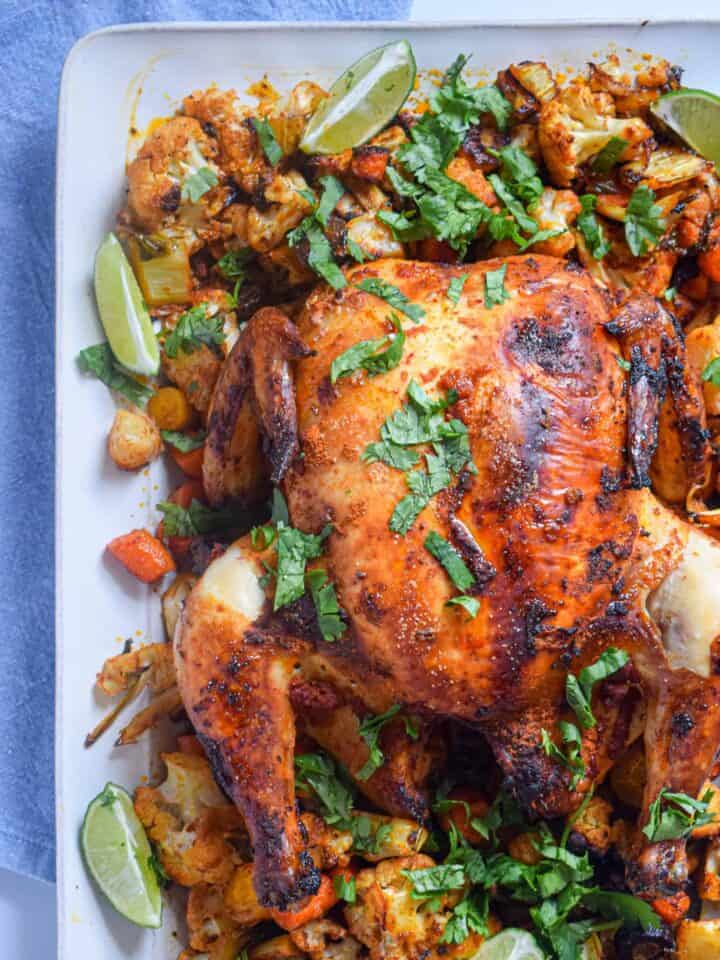 low carb curry roast chicken