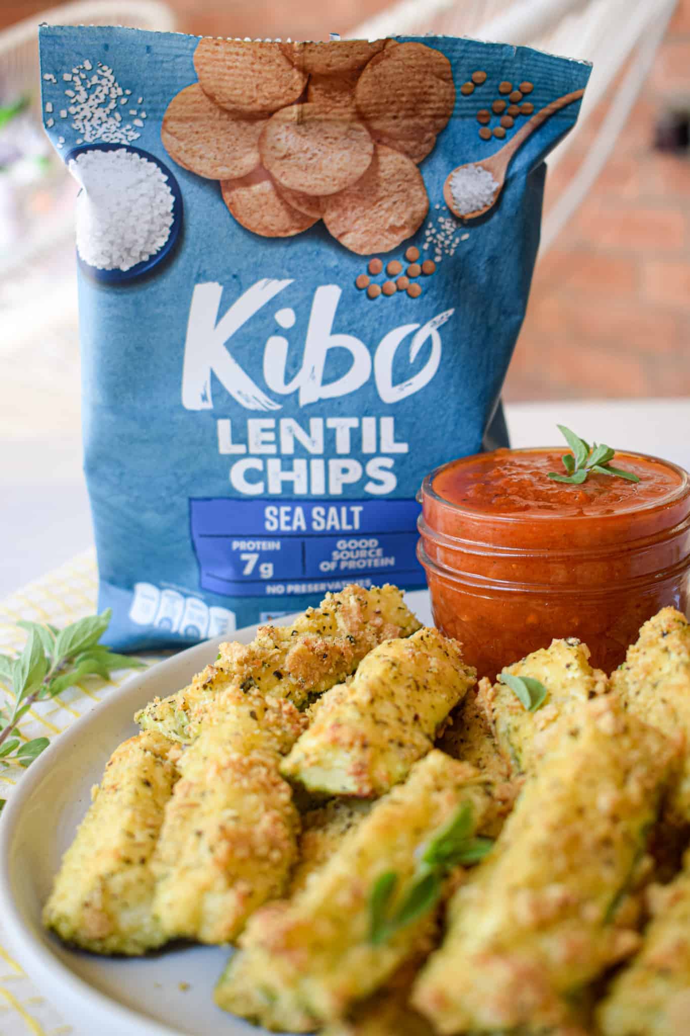 Kibo Lentil Chips with Gluten Free Zucchini Fries by The Jam Jar Kitchen 