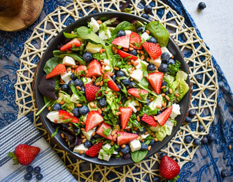 Berry Caprese Salad {4th of July Salad} - The Jam Jar Kitchen