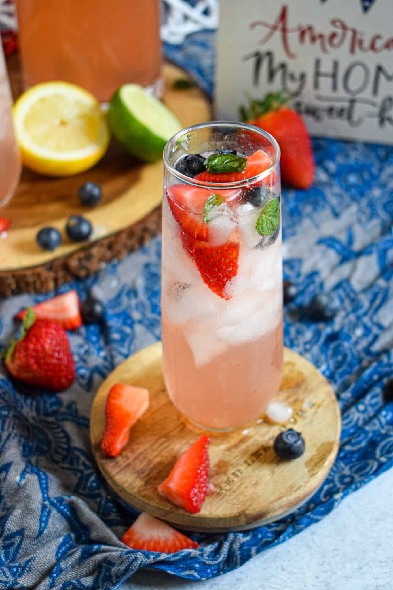 4th of july mocktail red white and blue patriotic drink recipe