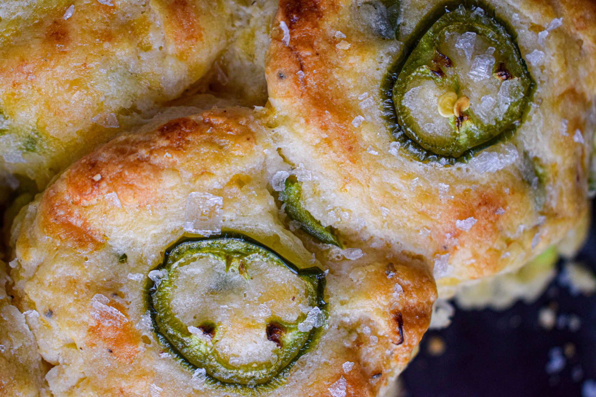 homemade buttermilk biscuits with cheese and jalapenos