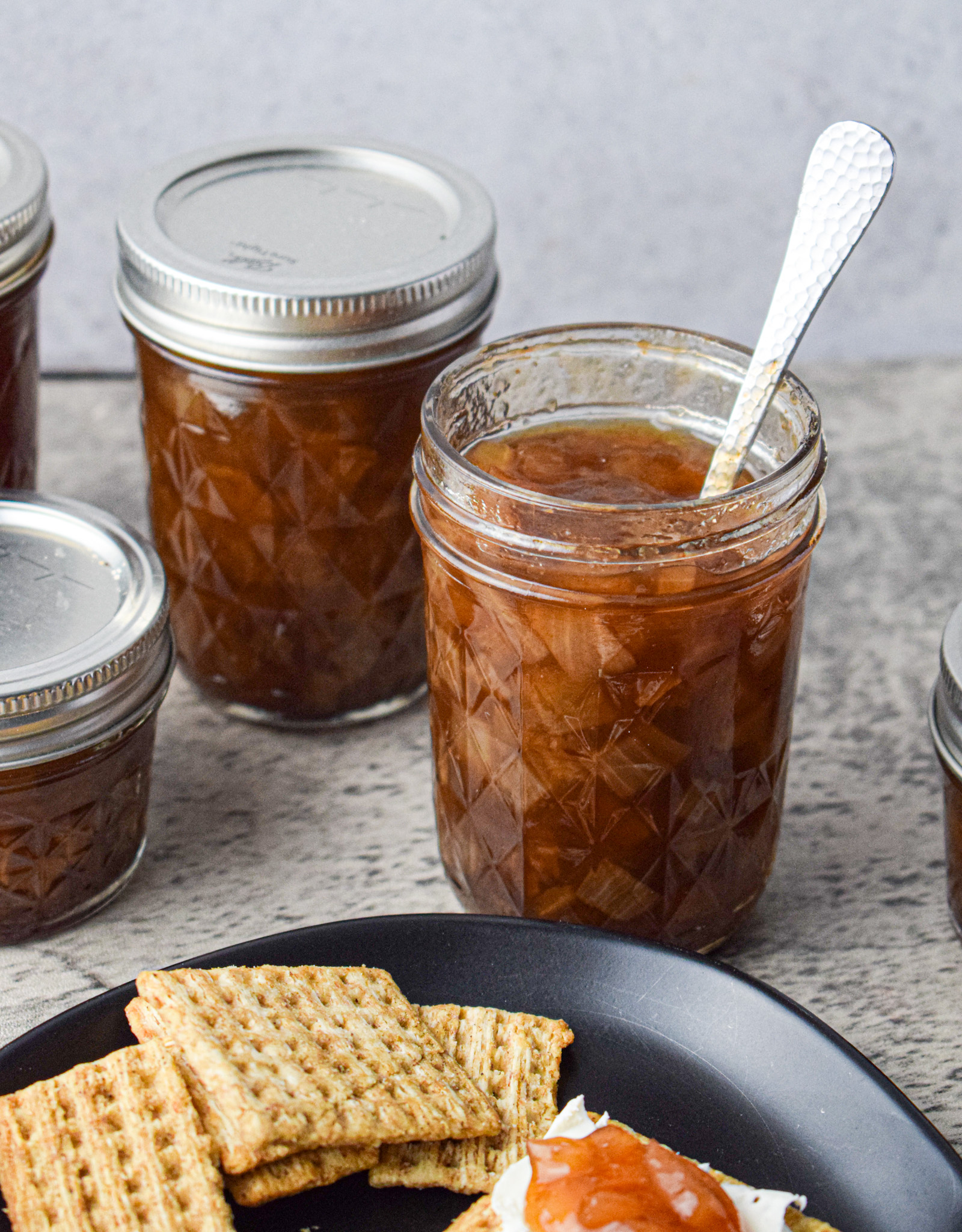 Just saltine crackers a mason jar and a water bottle #justagirl