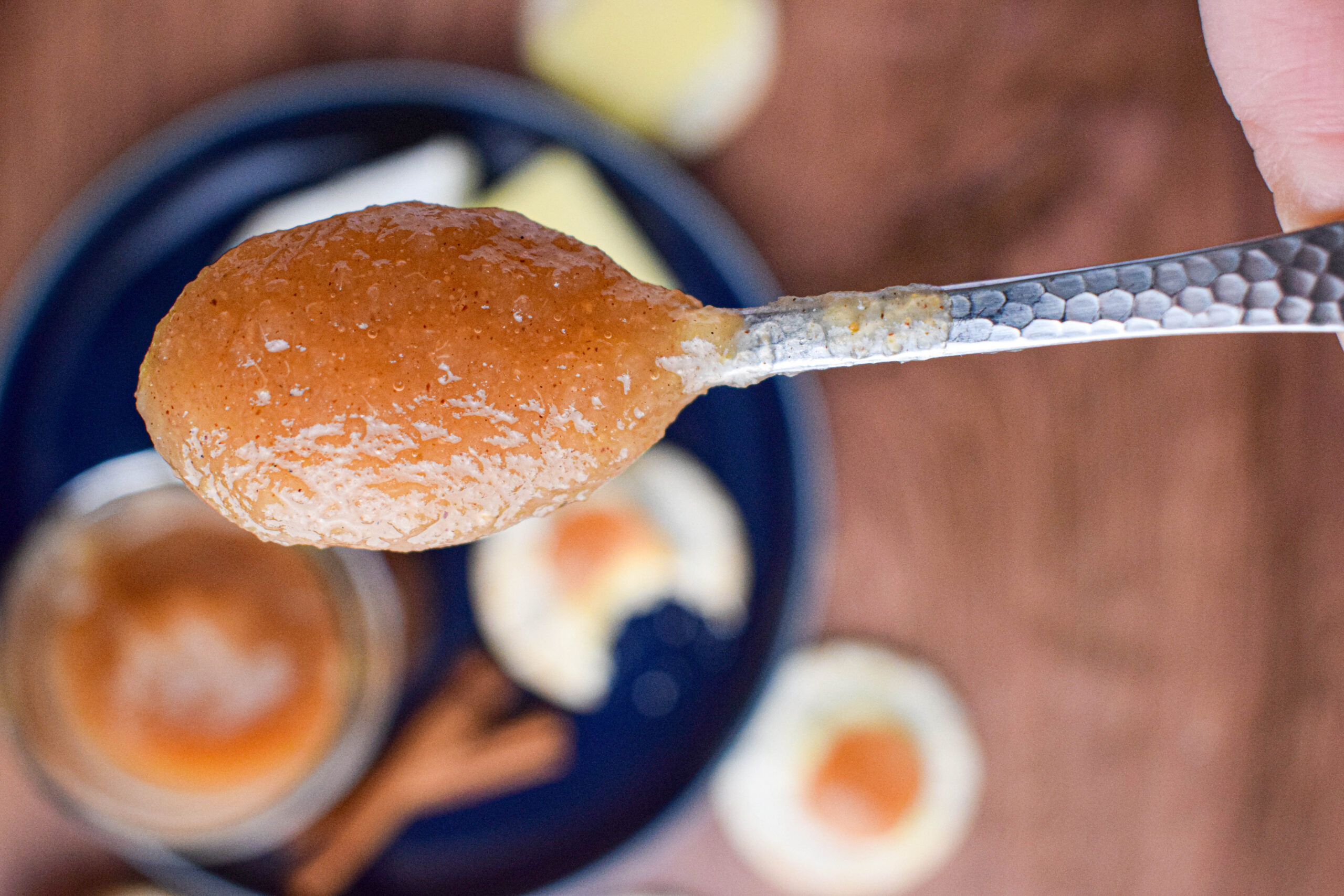 spoonful of spiced pear butter 
