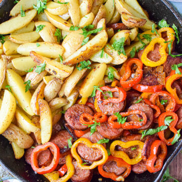 sausage pepper and potato skillet