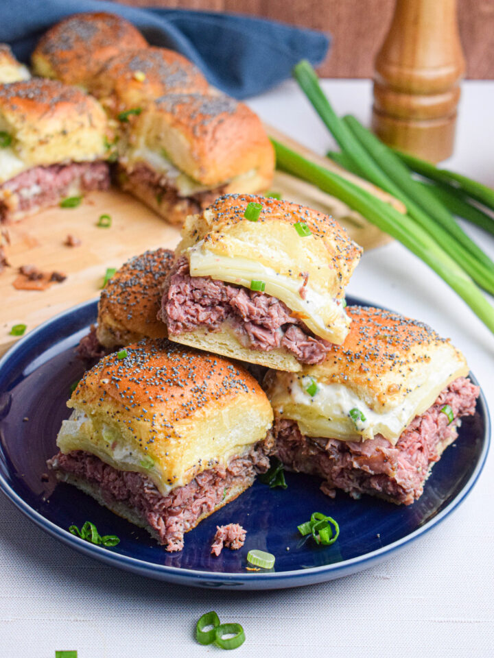 roast beef and provolone sliders